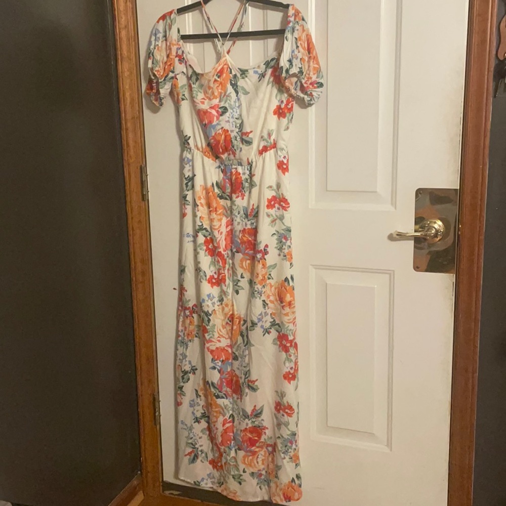 Charles Henry Maxi Floral Dress